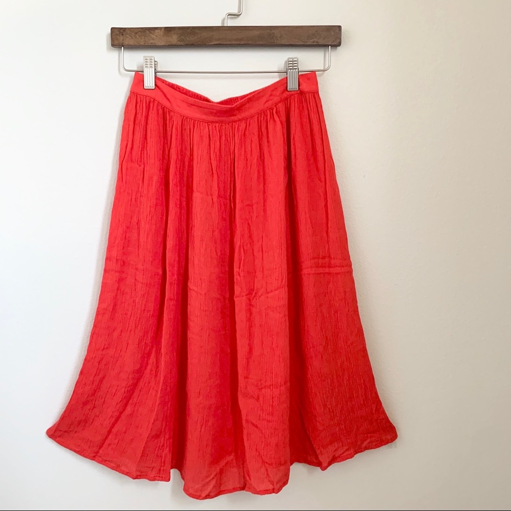 **SOLD**A&F Red Summer Flowy Skirt Light Weight